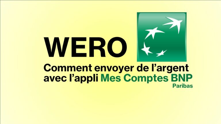 WERO envoyer de l'argent BNP - Appli Mes comptes